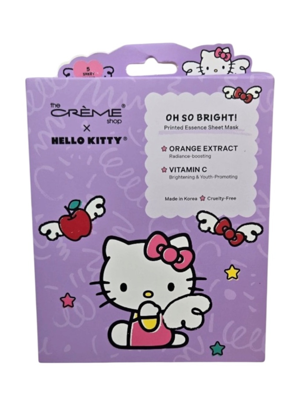 The Crème Shop x Hello Kitty Oh So Bright Printed Essence Radiance 5-Mask Set